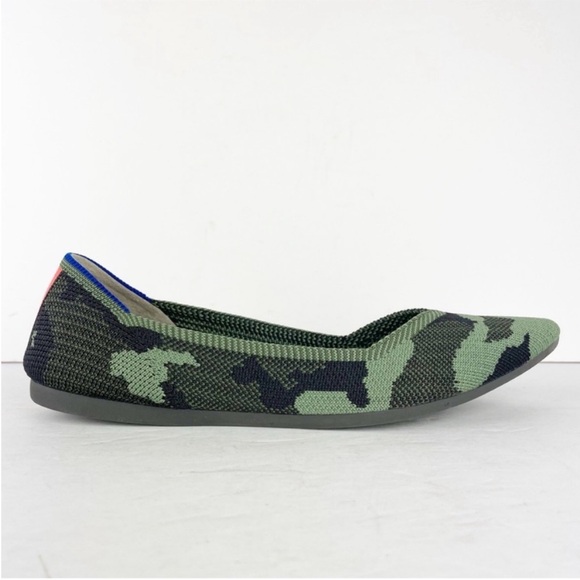 Rothy’s The Point Olive Camo Camouflage Flats Limited Edition Retired Size 8 - Picture 5 of 14